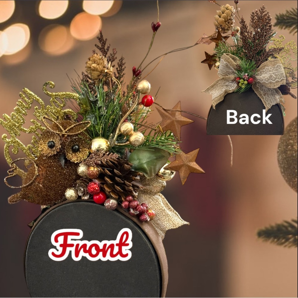 Christmas Brown Owl Adult Headband, Tacky Christmas Party, Ugly Sweater Contest